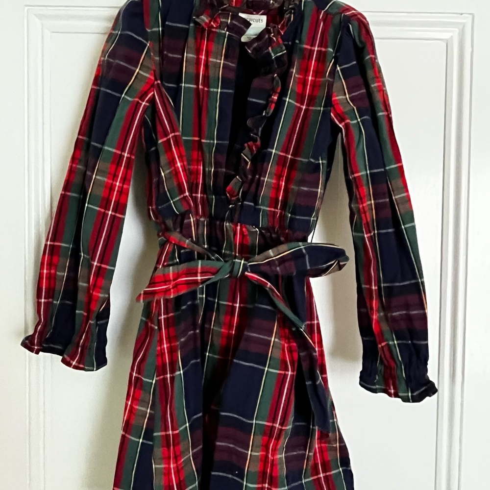 J. Crew Kids Plaid Dress - Red, Green, Navy